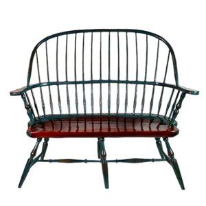 Windsor Spindle Wooden Settee Loveseat Bench for American Girl Size Dolls